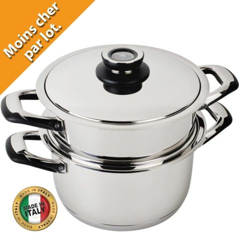 Insert passoire posé sur faitout inox ecovitam Insert passoire posé sur faitout inox ecovitam