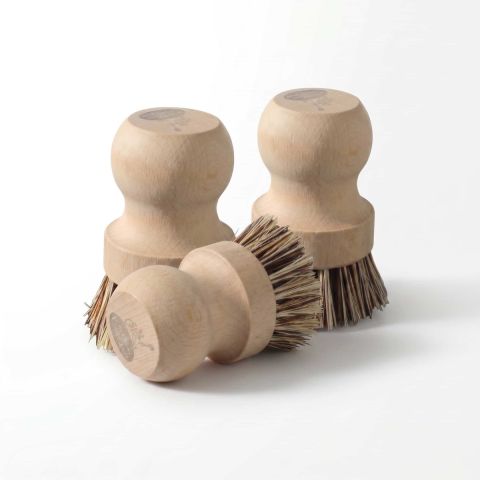 Pack de 3 brosses de nettoyage pour vaisselle en bois et fibres de coco