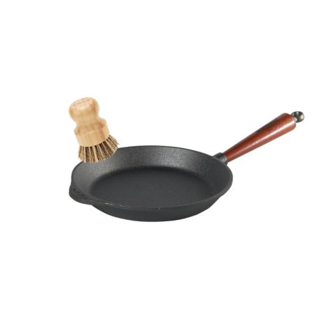 Poêle de cuisine sans aluminium, en fonte brute huilée