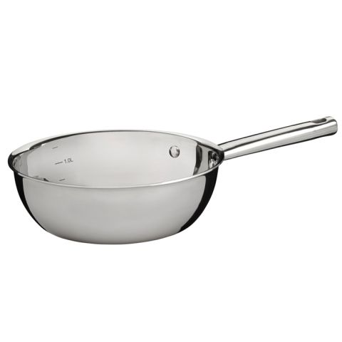 Poêle sauteuse de cuisine en inox de haute qualité, sans PFAS