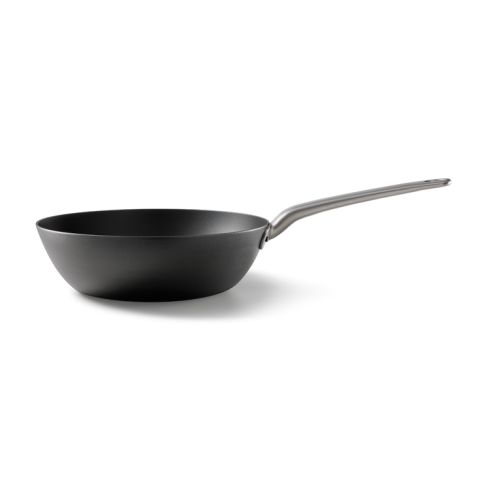 Poêle wok en acier pré-culottée 28 cm