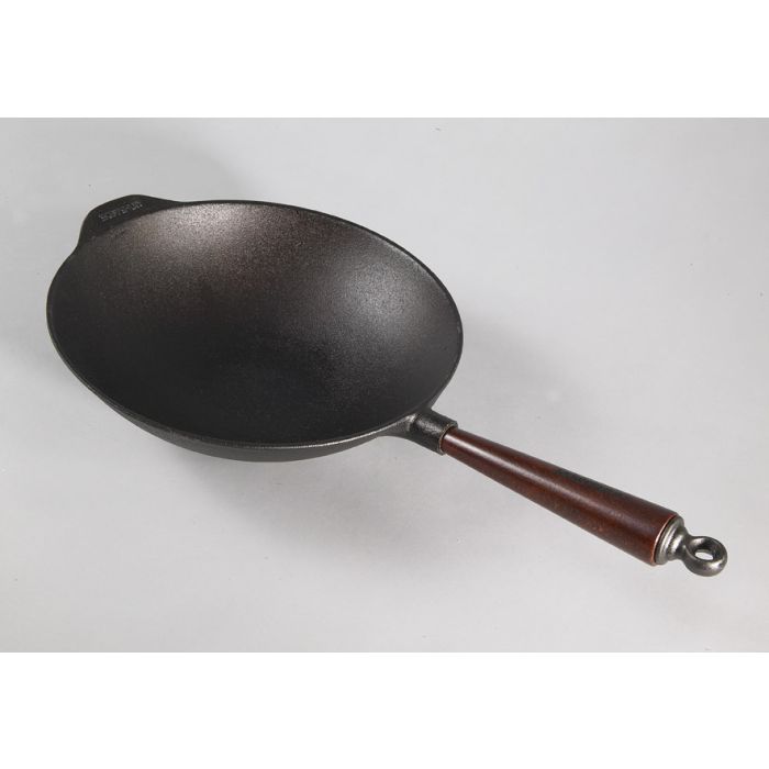 Wok en fonte naturelle, poele wok induction