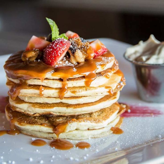 mini crepe blinis au miel