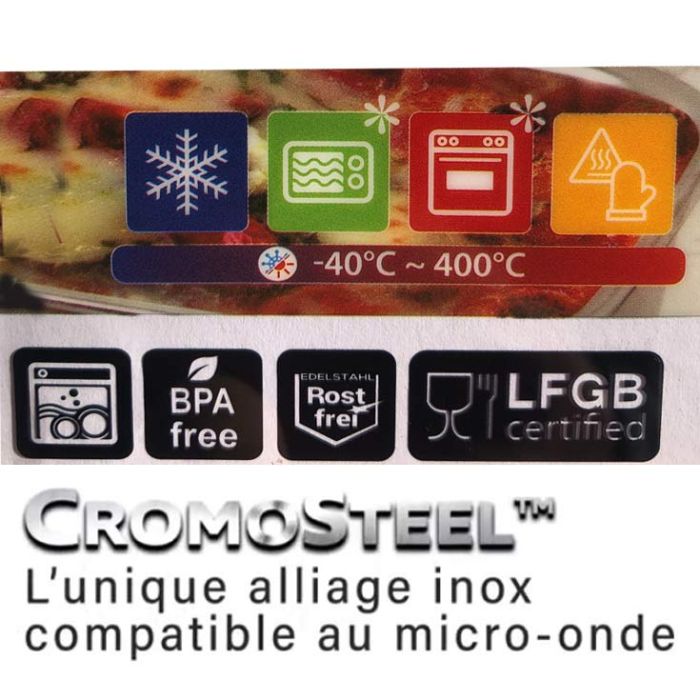 Boîte Cuitisan Inox rectangle La boîte inox qui passe au micro-ondes