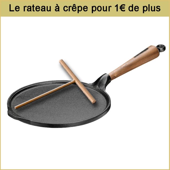 Poele crepe - Poignée en noyer main product photo