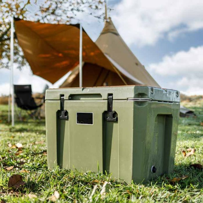 Glacière verte olive pour camping 