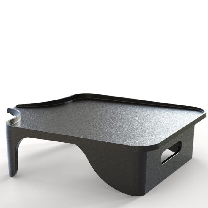 Plaque fonte pour grillade avec bec verseur