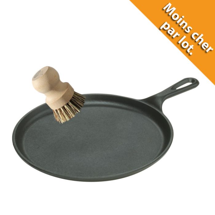 Poele à crepe Ø26.7 cm + Brosse de nettoyage main product photo