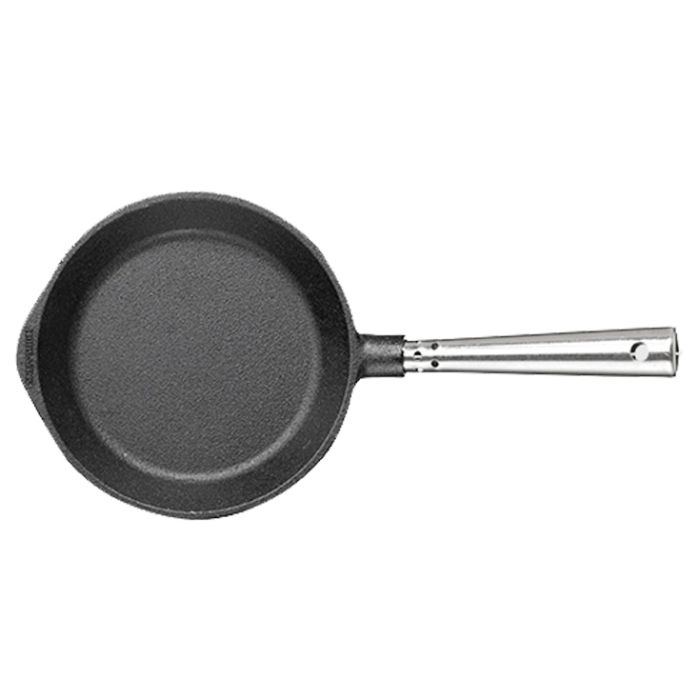 Poêle à frire en fonte Ø 18 cm - poignée inox main product photo