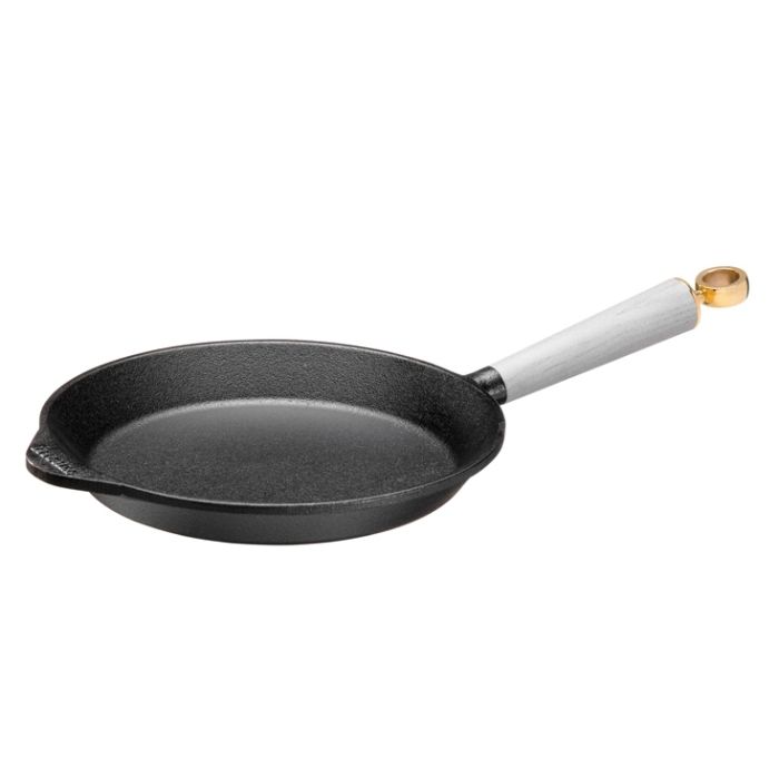 Poele a frire en fonte Ø 26 cm - Poignée Frêne main product photo