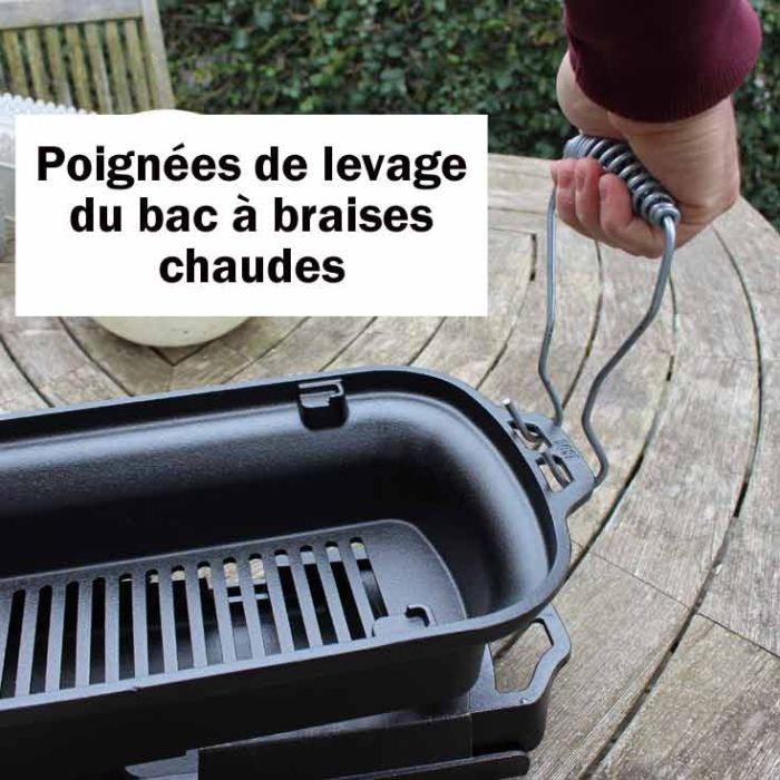 Poignée pour transporter le bac à braises chaudes