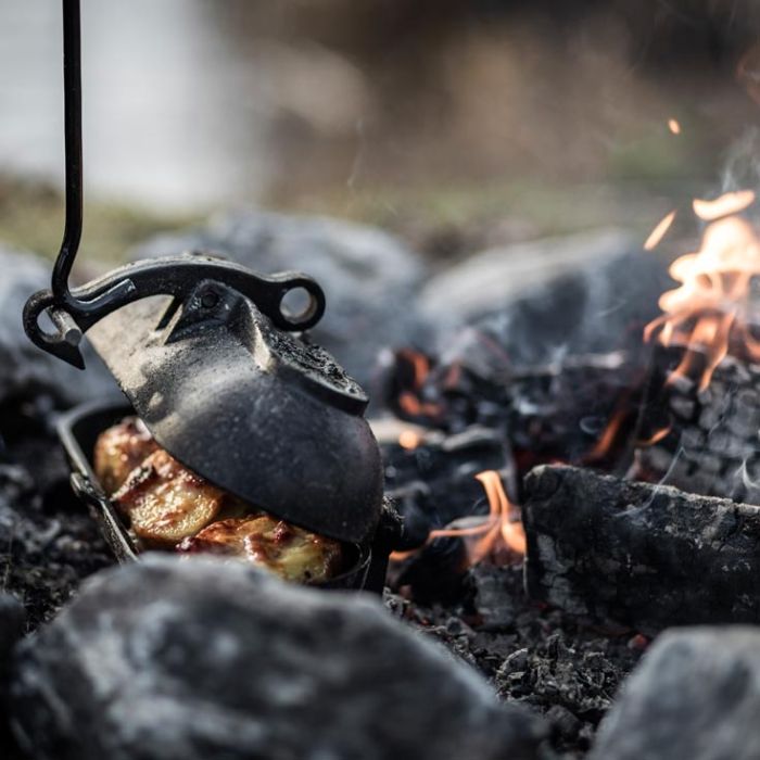 Cuisson plein feu pommes de terre