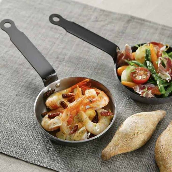 Poêle blinis 14cm + distributeur de pate automatique