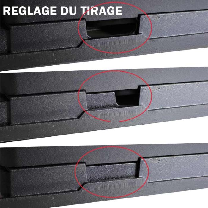 Ouverture du passage d'air du tirage