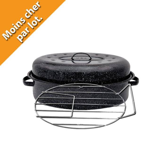 Cocotte acier émaillé Moyen modèle + grille main product photo