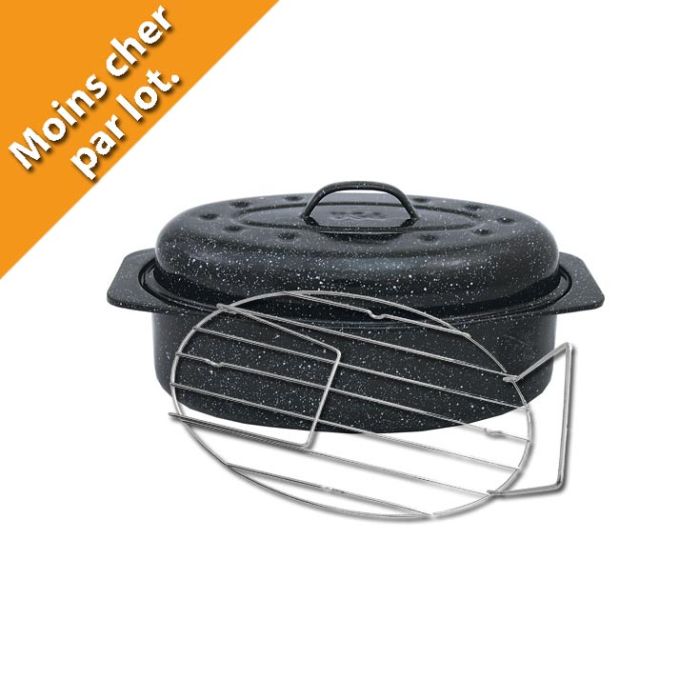 Cocotte acier émaillé Petit modèle + grille main product photo