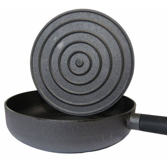 poele avec couvercle plat