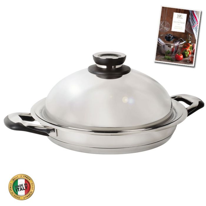 Wok induction acier émaillé 28 cm pas cher 