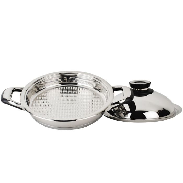 Sauteuse 24cm inox avec couvercle