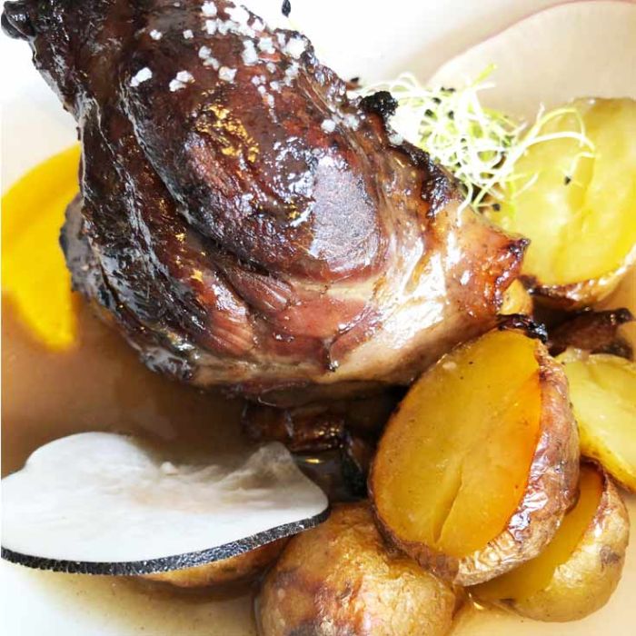 dinde caramelisee pommes de terre fondante