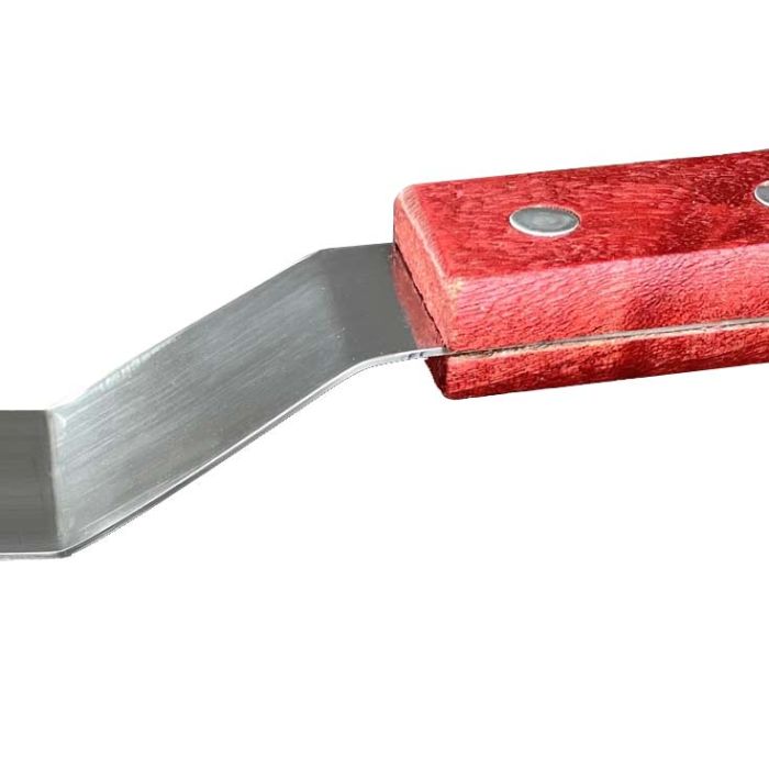 Spatule inox angulaire pour crêpe et galette bretonne
