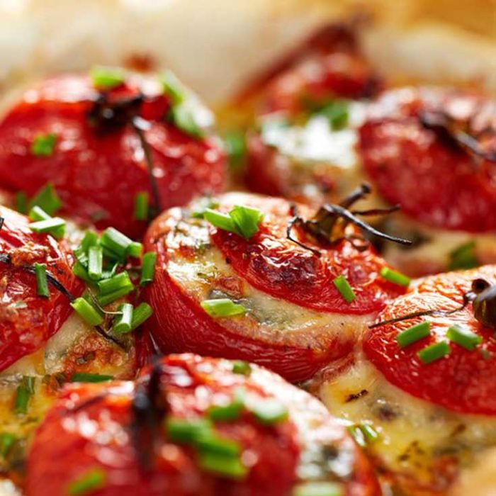 gratin de tomates farcies au basilic