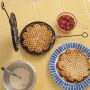 Gaufre cuite avec gaufrier Skeppshult, cuisine traditionnelle