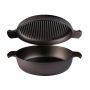 Cocotte grill 2 en 1 en fonte naturelle induction