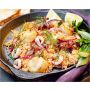 riz poisson dans poele en fonte