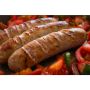 Saucisses grillées sur le plateau plancha en fonte