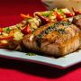 Saumon cuit a la sauteuse grill inox