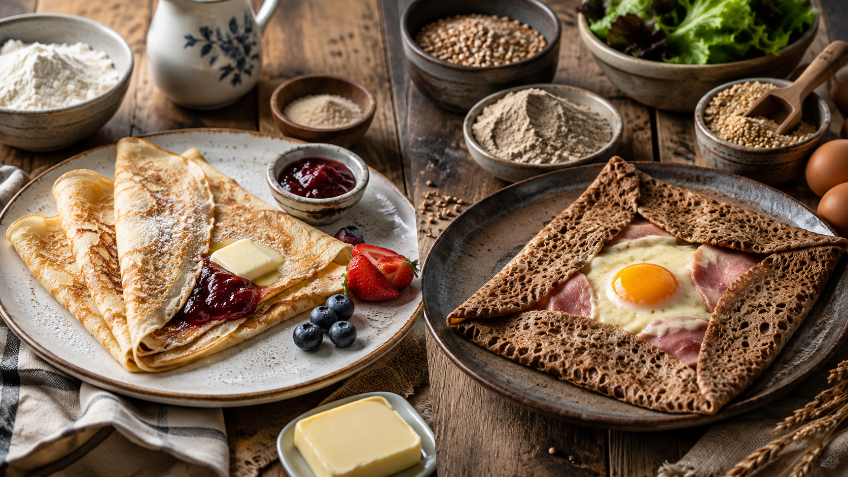 Différence entre Crêpes et galettes bretonnes