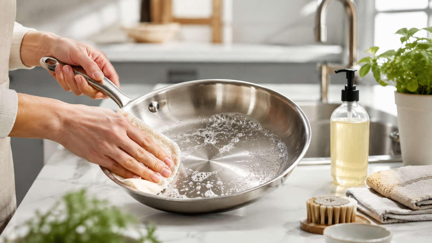 Nettoyer Poele Inox