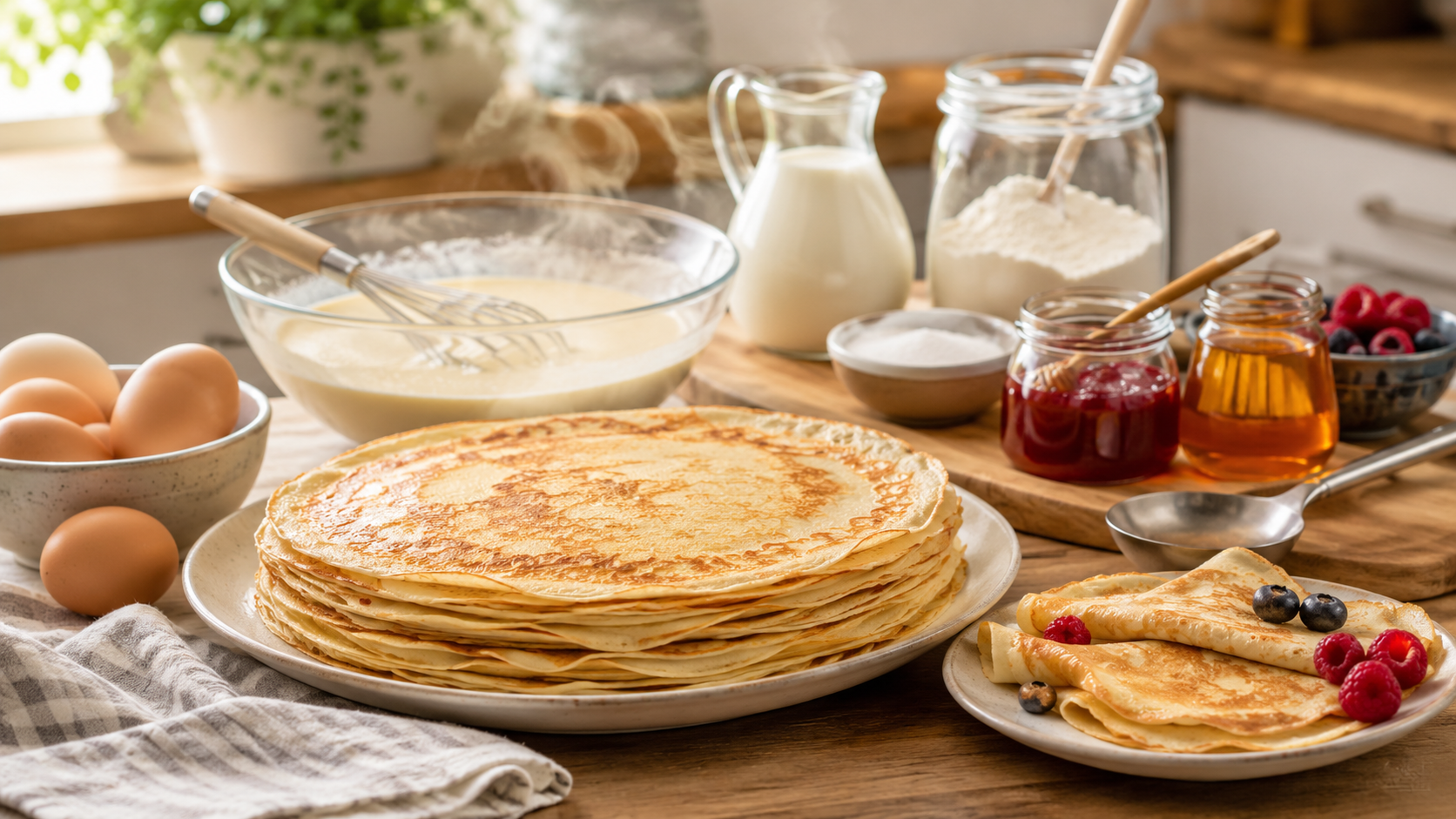 Recette de crêpes pour 4 personnes