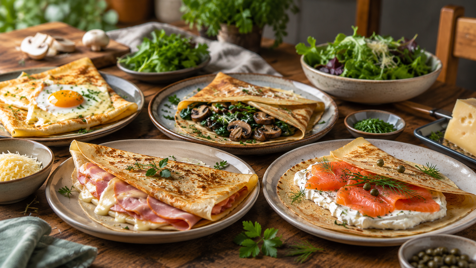 Recettes de crêpes salées
