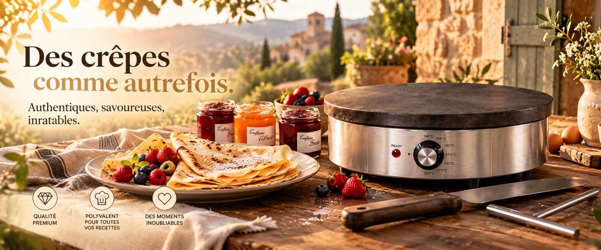 Crêpière électrique authentique