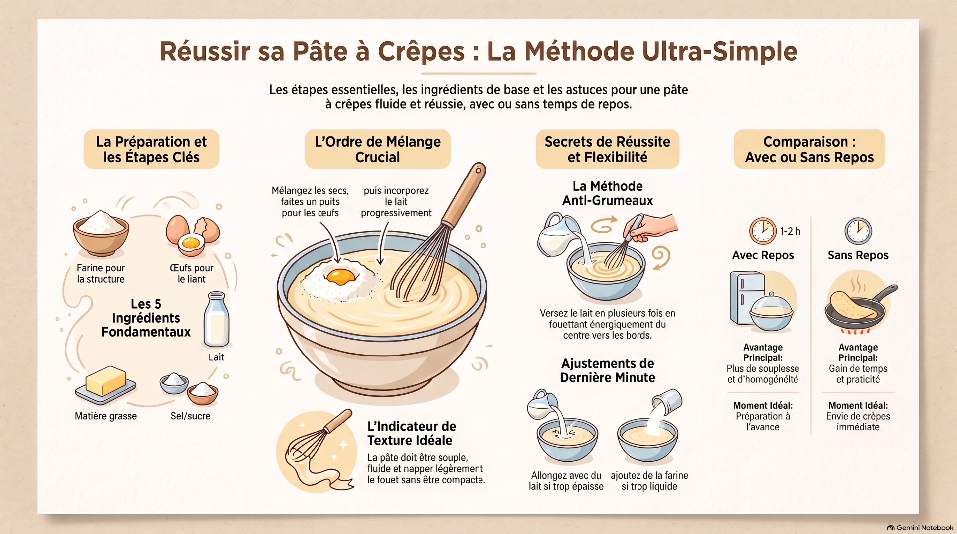 Recette Pâte à crêpes