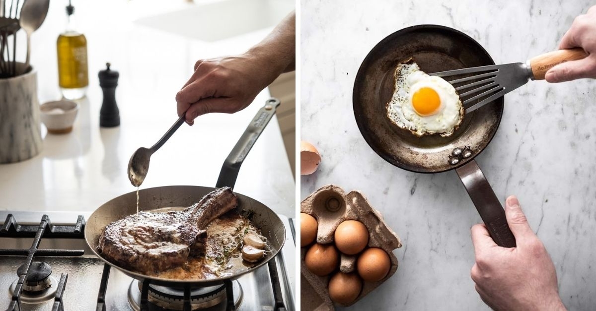 Ustensiles de cuisine anciens pour cuisiner dans la cheminée