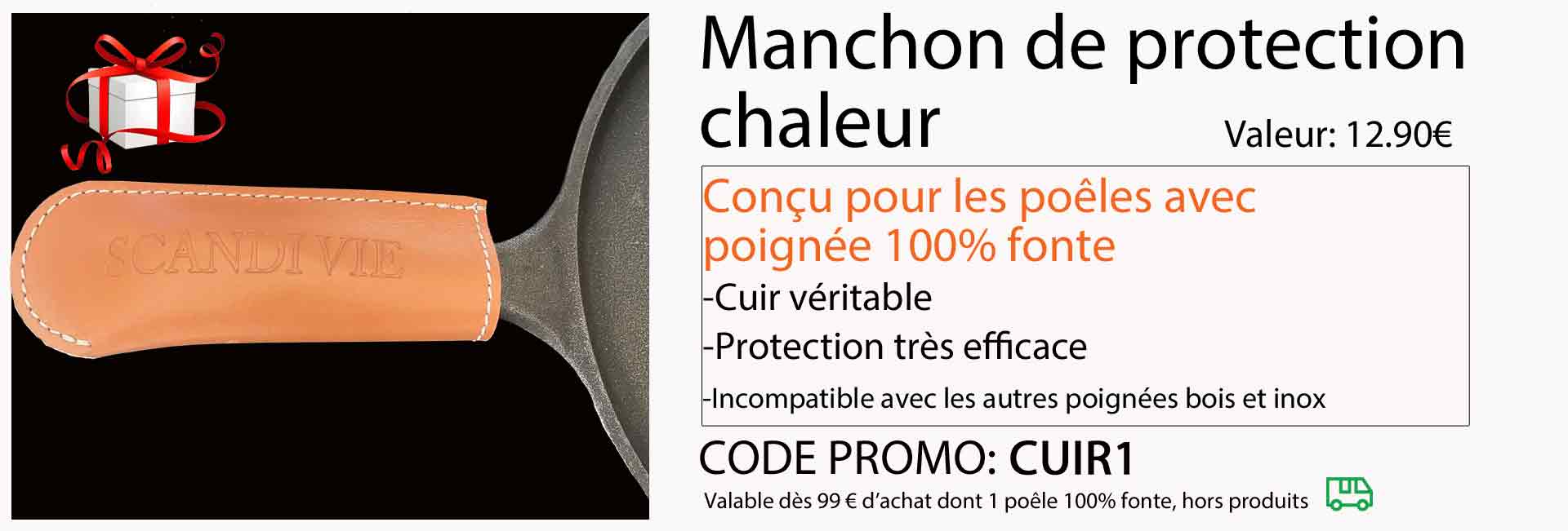 Manchon cuir de protection chaleur